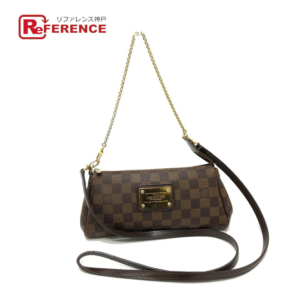 Louis Vuitton Damier Eva Bag Shoulder Canvas Brown